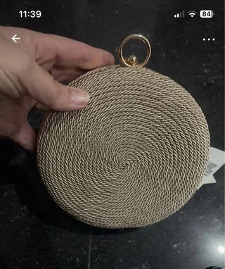 Bolso de fiesta redondo dorado