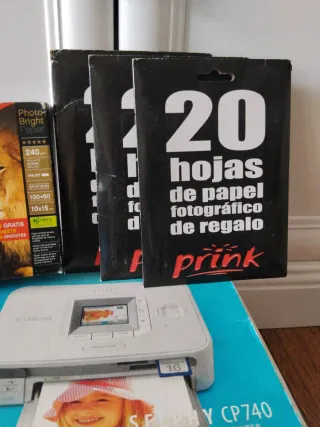 Impresora Canon Selphy CP740 + Papel Fotográfico
