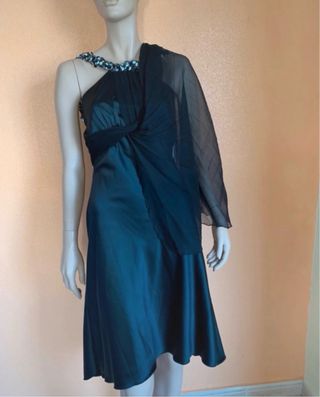 Vestido exclusivo ceremonia S negro espectacu