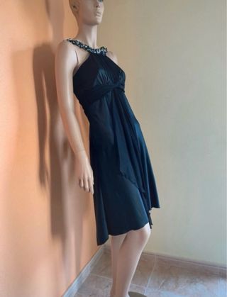 Vestido exclusivo ceremonia S negro espectacu