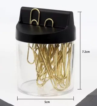 Dispensador magnético de clips de oficina y clips