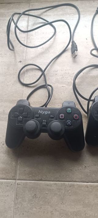 Pack 2 Mandos Negros Playstation 3 PS3 PC