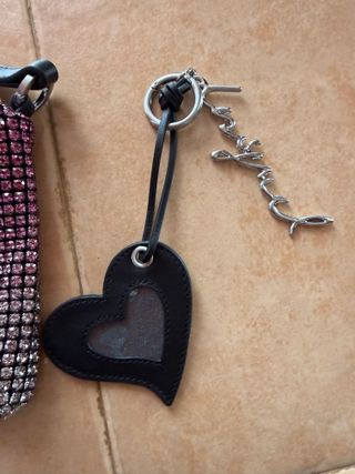 Bolso Desigual pedrería rosa y plata