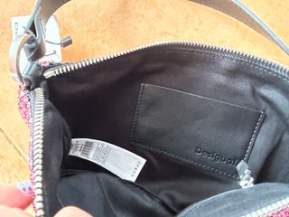 Bolso Desigual pedrería rosa y plata