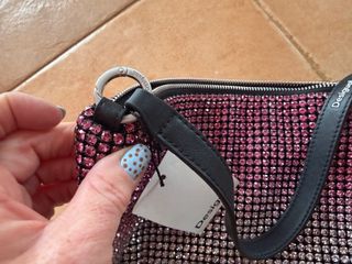 Bolso Desigual pedrería rosa y plata
