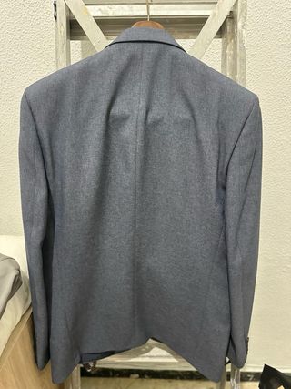 Chaqueta y chaleco de vestir gris