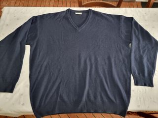 Pullover Sisley 100% Lana Vergine Blu