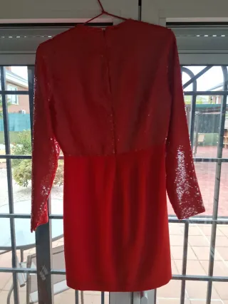 Vestido fiesta Reiss lentejuelas rojo Talla M
