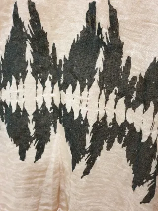 Top manica corta lino