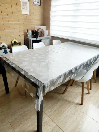 Mesa Terraza Exterior piedra gris y hierro 8/10pax