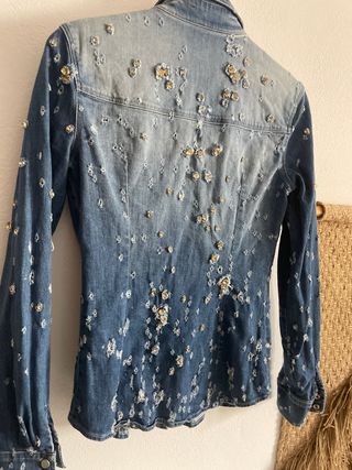 Camisa tejana con pedrería