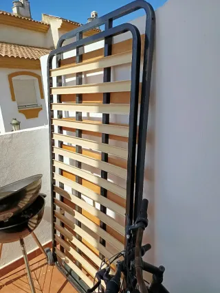 Somier de litera metálico y madera