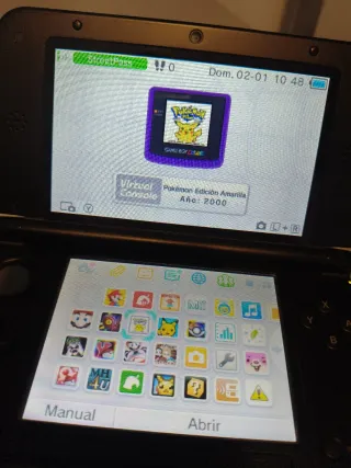 Nintendo 3DS XL + juegos + palito + cargador