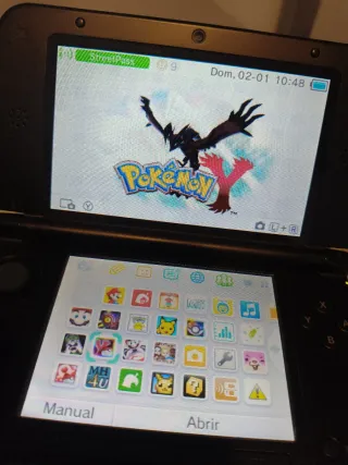Nintendo 3DS XL + juegos + palito + cargador