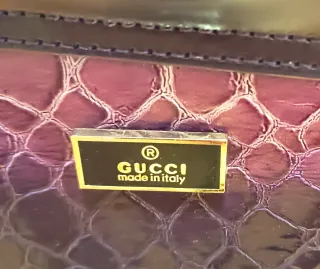 Bolso Gucci Morado Piel Serpiente