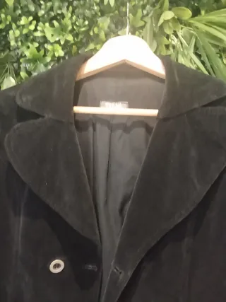 Chaqueta de terciopelo negra para hombre