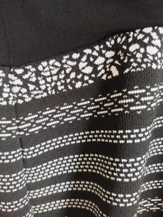 Vestido CORTEFIEL negro y blanco talla M