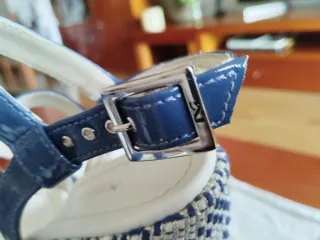 Sandalias Nero Giardini Talla 37 Azul/Blanco