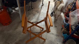 Silla plegable de madera