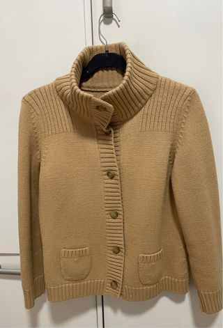 Chaqueta de punto beige