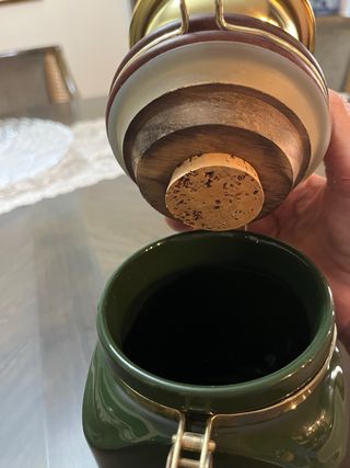 Molinillo de café vintage verde