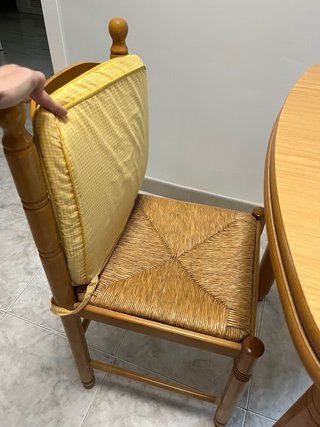 Mesa de comedor extensible de madera
