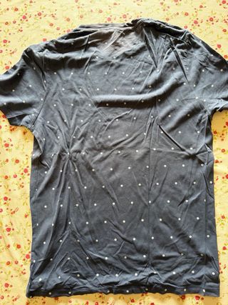 Camiseta ASOS azul con lunares blancos