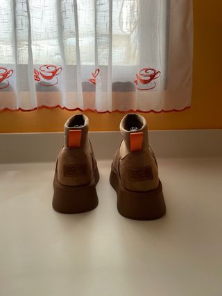 Botines mujer beige/marrón plataforma