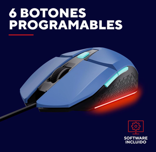 Ratón gaming RGB 6400 DPI Trust Felox azul