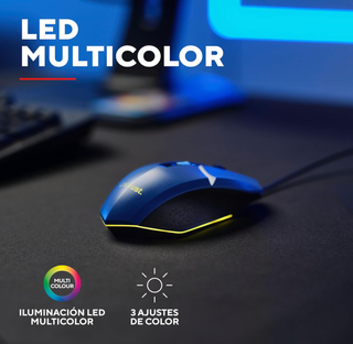 Ratón gaming RGB 6400 DPI Trust Felox azul