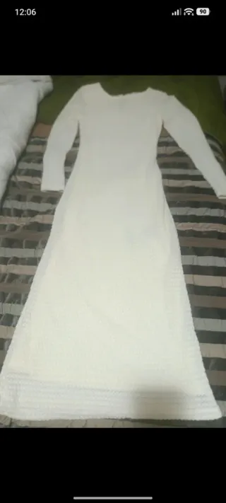Espectacular vestido blanco largo