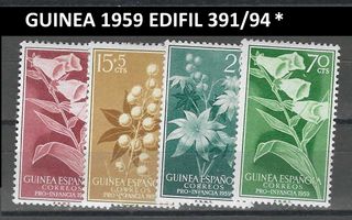 4 Sellos Guinea 1959 Pro-Infancia