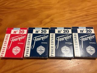4 Barajas de cartas Fournier N20, nuevas
