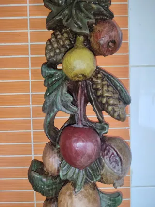 Guirnalda artesanal frutas y lazo