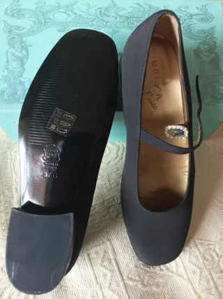 Zapatos Unisa Fiesta Tacón Bajo Negro