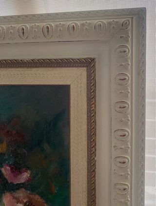 Cuadro al óleo de flores