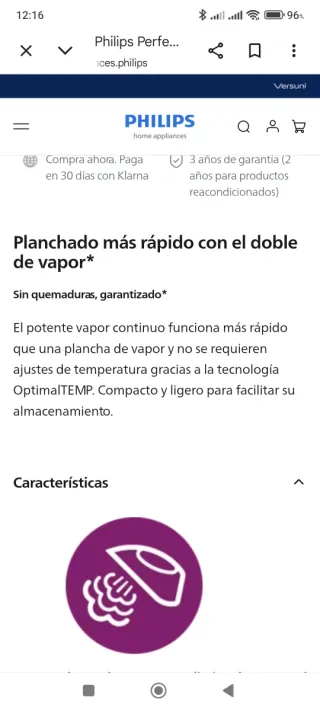 Centro de planchado Philips Perfect Care Compact