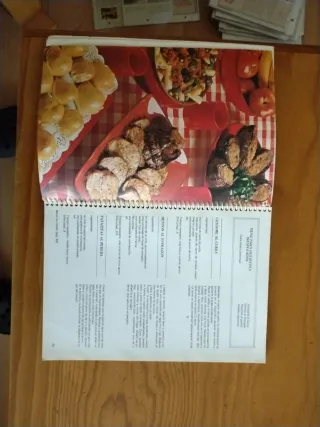 Libro de menús del verano.