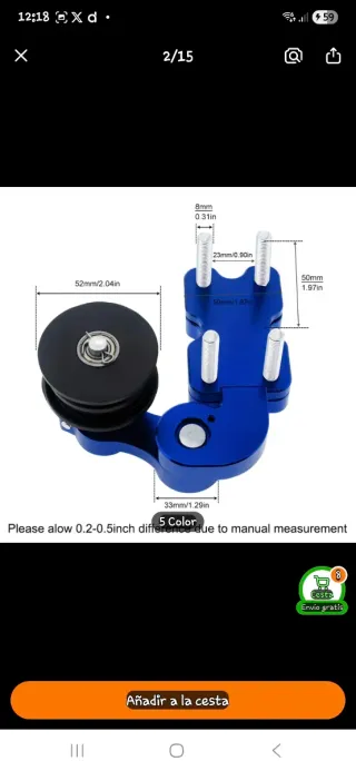 Tensor Cadena Moto (5 Colores)