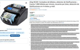 ZZap NC20+ Contadora Billetes Detector Falsos