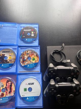Consola PS4 Pro + 2 Mandos + 5 Juegos