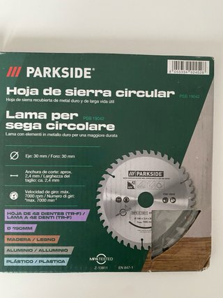 Set 2 Hojas Sierra Circular Parkside 190mm