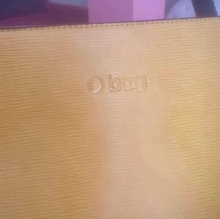 Borsa O bag gialla con manico intrecciato