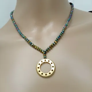 Collana porcellana cangiante