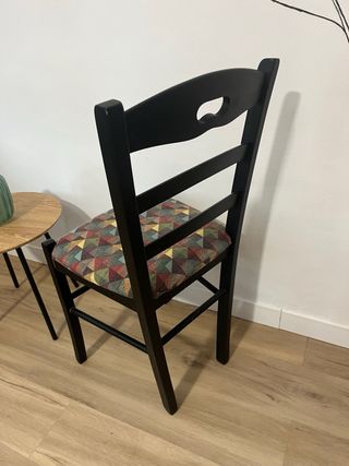 Silla vintage madera tapizada