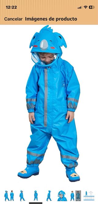 Costume acquatico blu con dinosauro