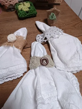 Servilleteros crochet personalizados