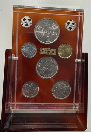 Conjunto 6 monedas Mundial 82 España