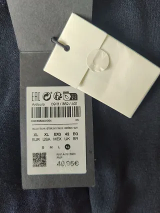 Massimo Dutti Cárdigan Punto Manga Corta Azul
