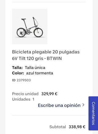 Bicicleta plegable Oxylane